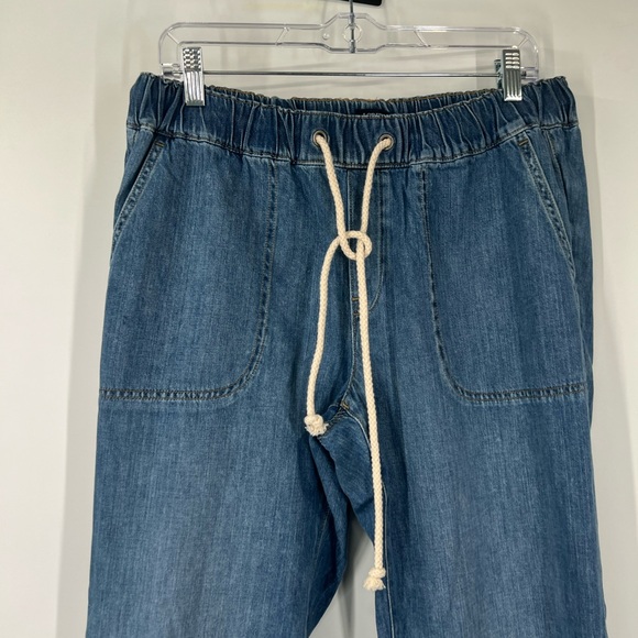 J. Crew Factory Denim Drawstring Pants High Rise - Picture 2 of 8